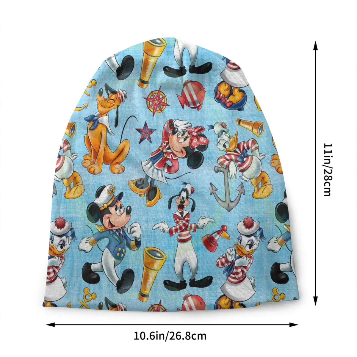 Custom Mickey Mouse Anime Bonnet Hats Fashion Knit Hat For Women Men Warm Winter Pluto Skullies Beanies Caps