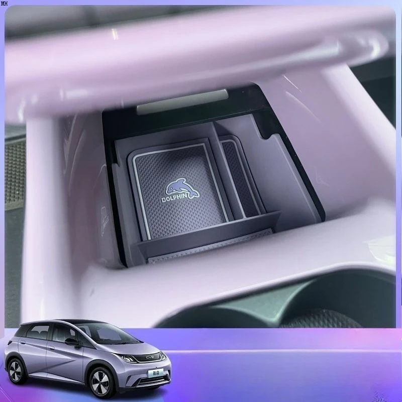 Wasserdichte Mittelkonsolen-Aufbewahrungsbox für BYD Dolphin 2023-2025 Einsteck-Organizer-Ablage Auto-Innenausstattung Rutschfest – Detail 3