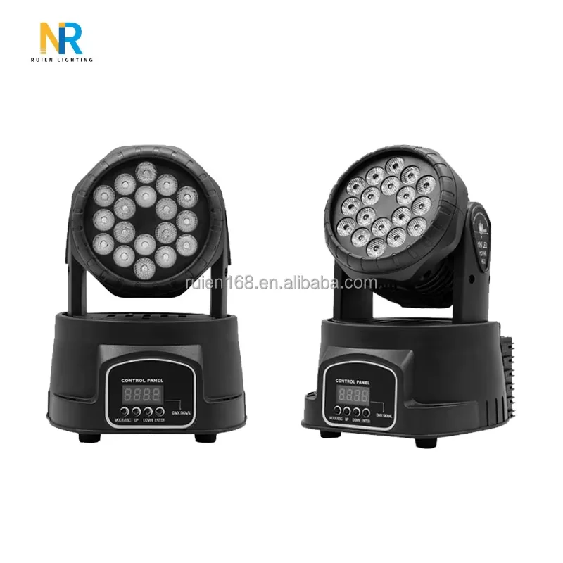 High Quality 18pcs RGBW 4in1 LED Moving Head Stage Light 20W Cob Beam with DMX Control for Garden Application