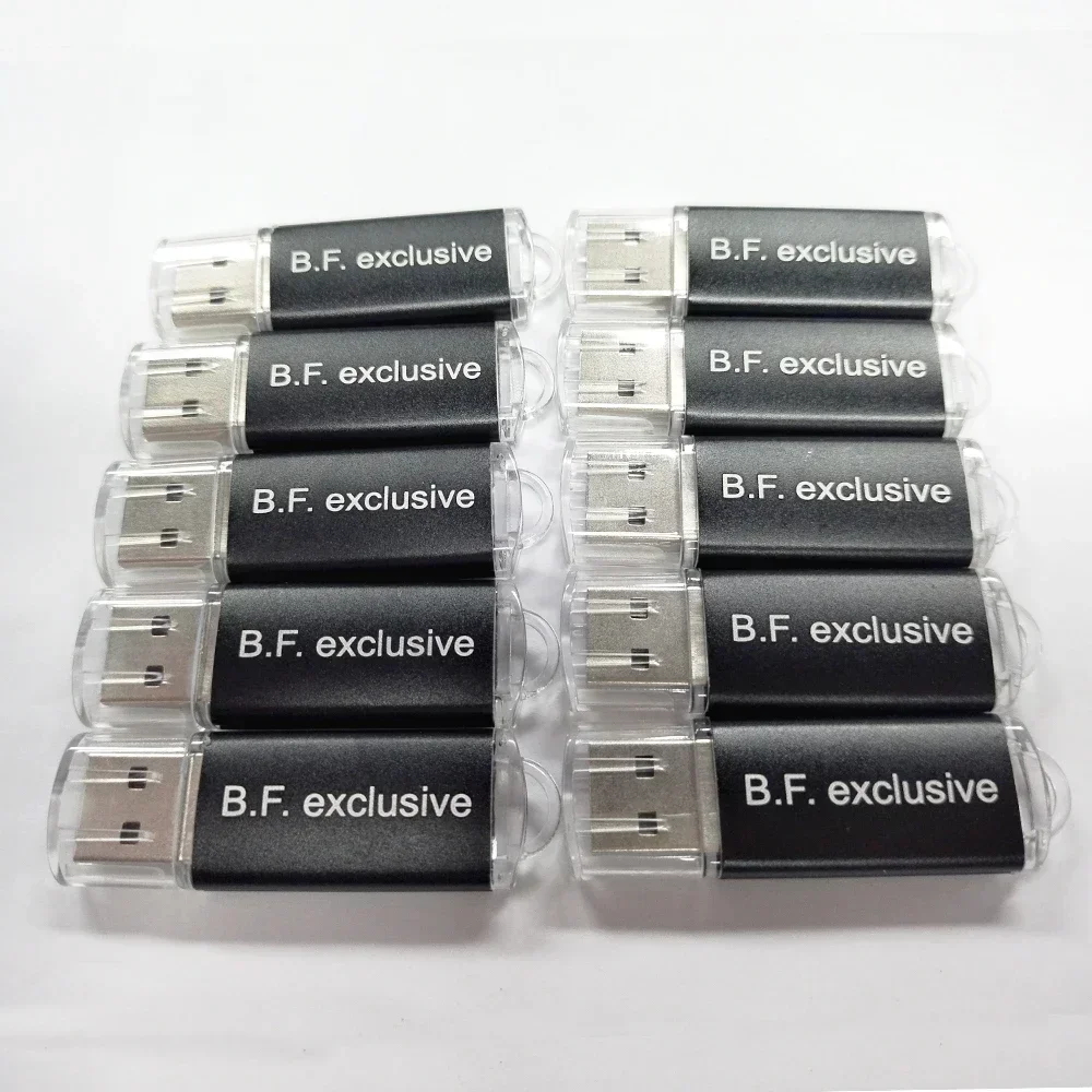 Clé USB 2.0 avec logo personnalisé gratuit, clé USB, prix de gros, 1 Go, 4 Go, 128 Mo, 512 Mo, clé USB pour cadeaux de photographie, lot de 10 pièces