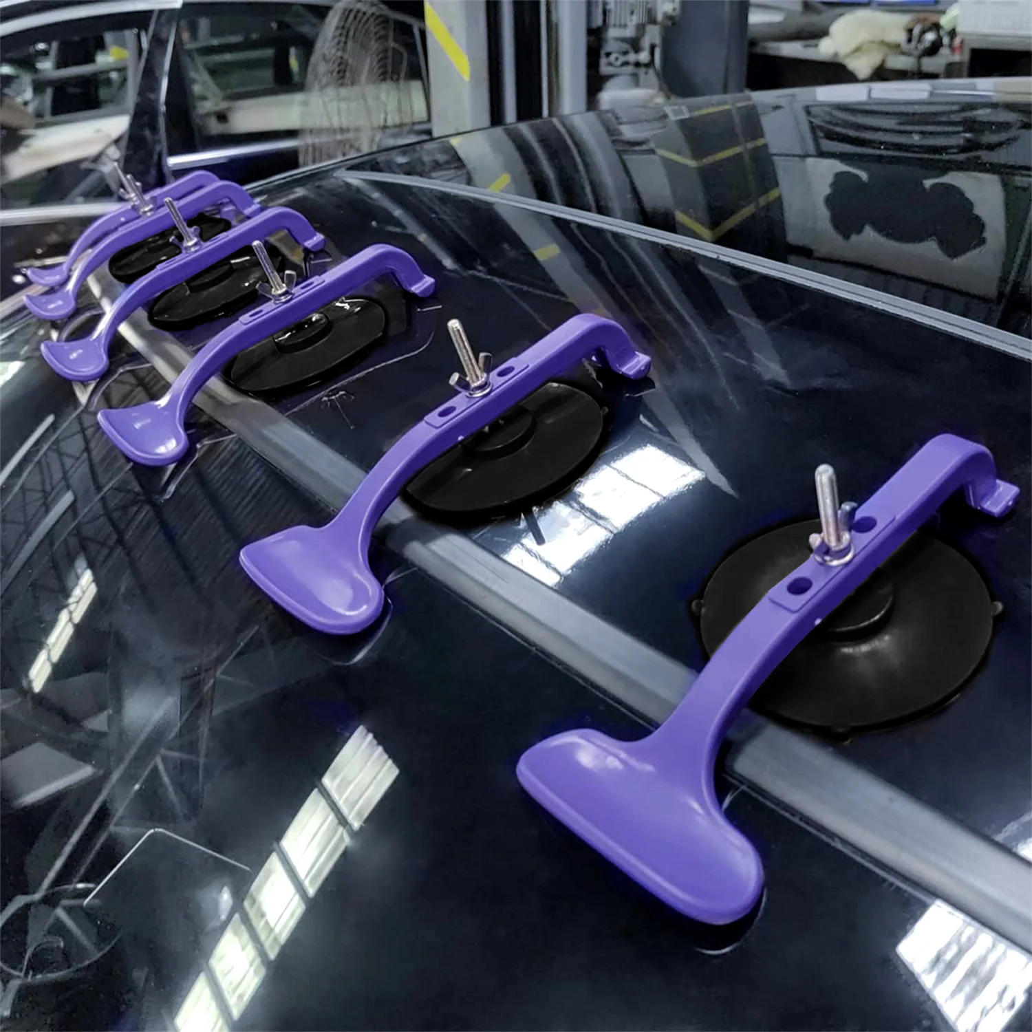 Verbessertes 6-teiliges Saugnapf-Klemmset für die Reparatur von Cabrio-Glas-Windschutzscheiben, Klebeklemmset mit Schwammpad. – Detail 4