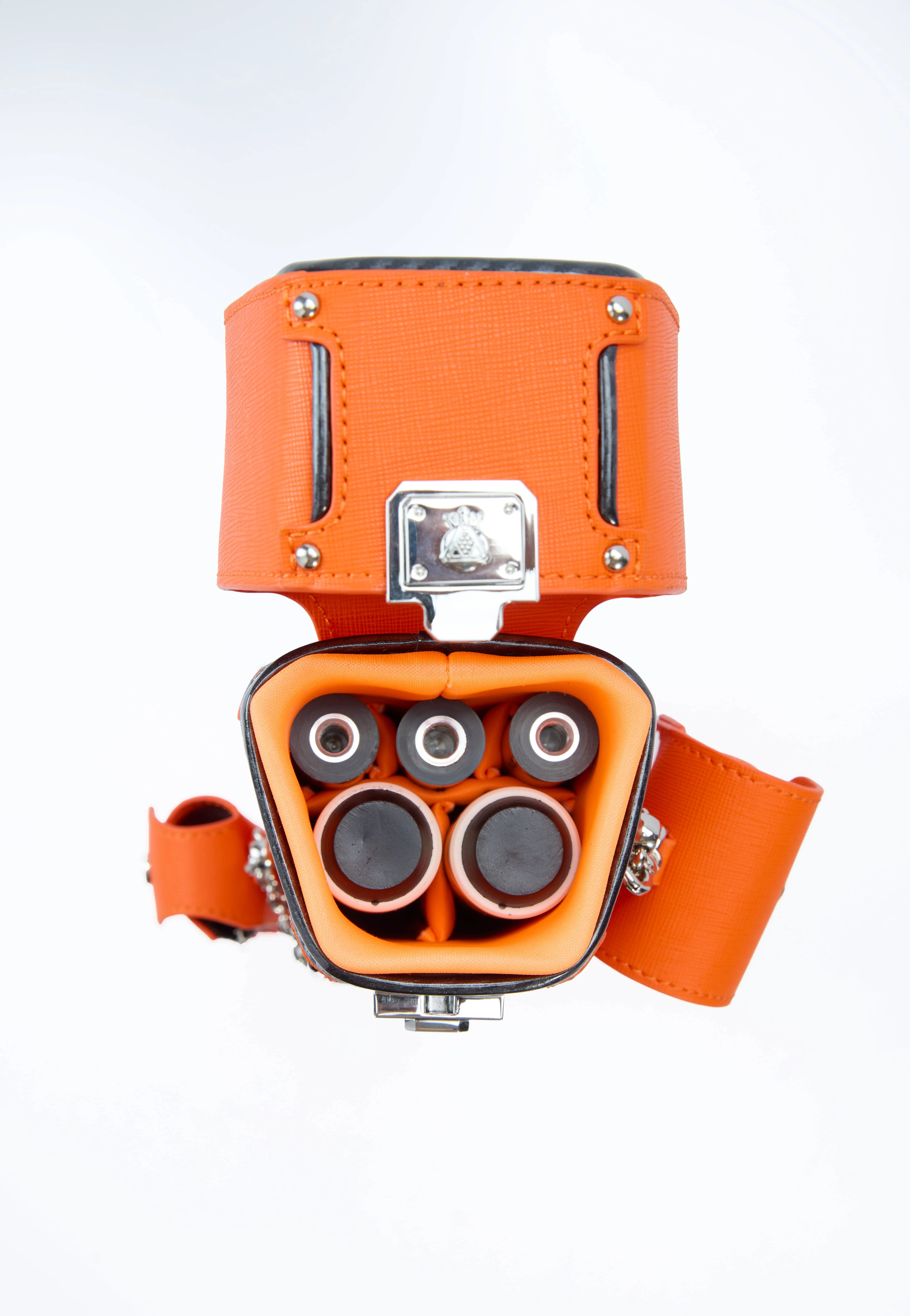 VIBRANT Red Leather Billiard Cue Case 3/4 Rod Box 5 Holes for Pool Accessories