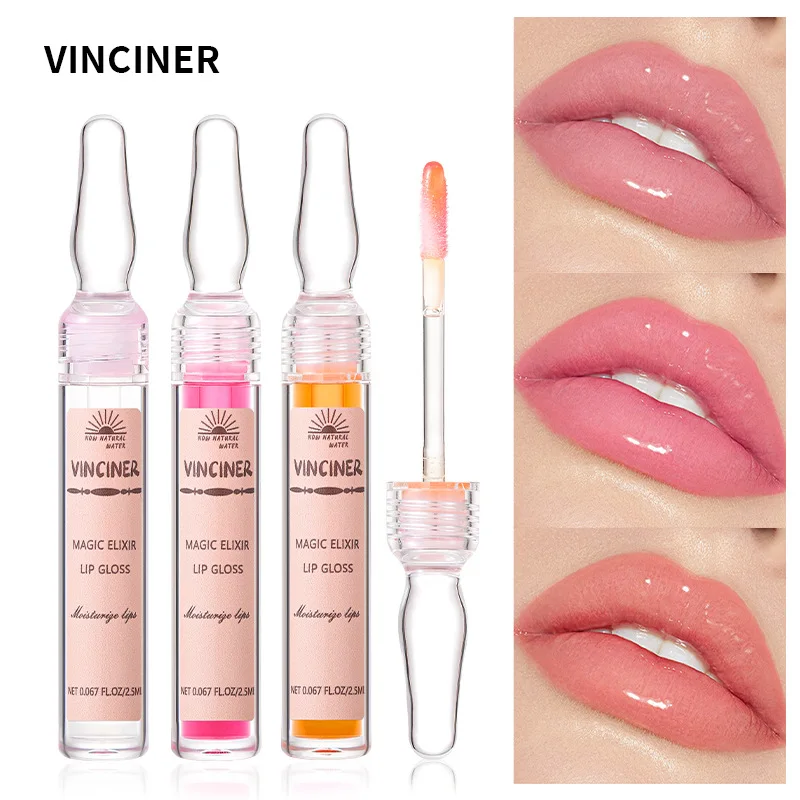 

6 Color Lip Gloss Shiny Texture Long-lasting Moisture Non Stick Prevent Cracking Repair Lips New Fashion Design Liquid Lipstick