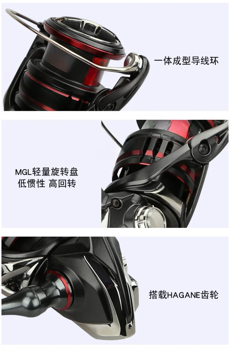 كوب خط عجلة دوارة CI4 لصيد الأسماك البحرية عجلة سمكة لويا عجلة غزل فانفورد