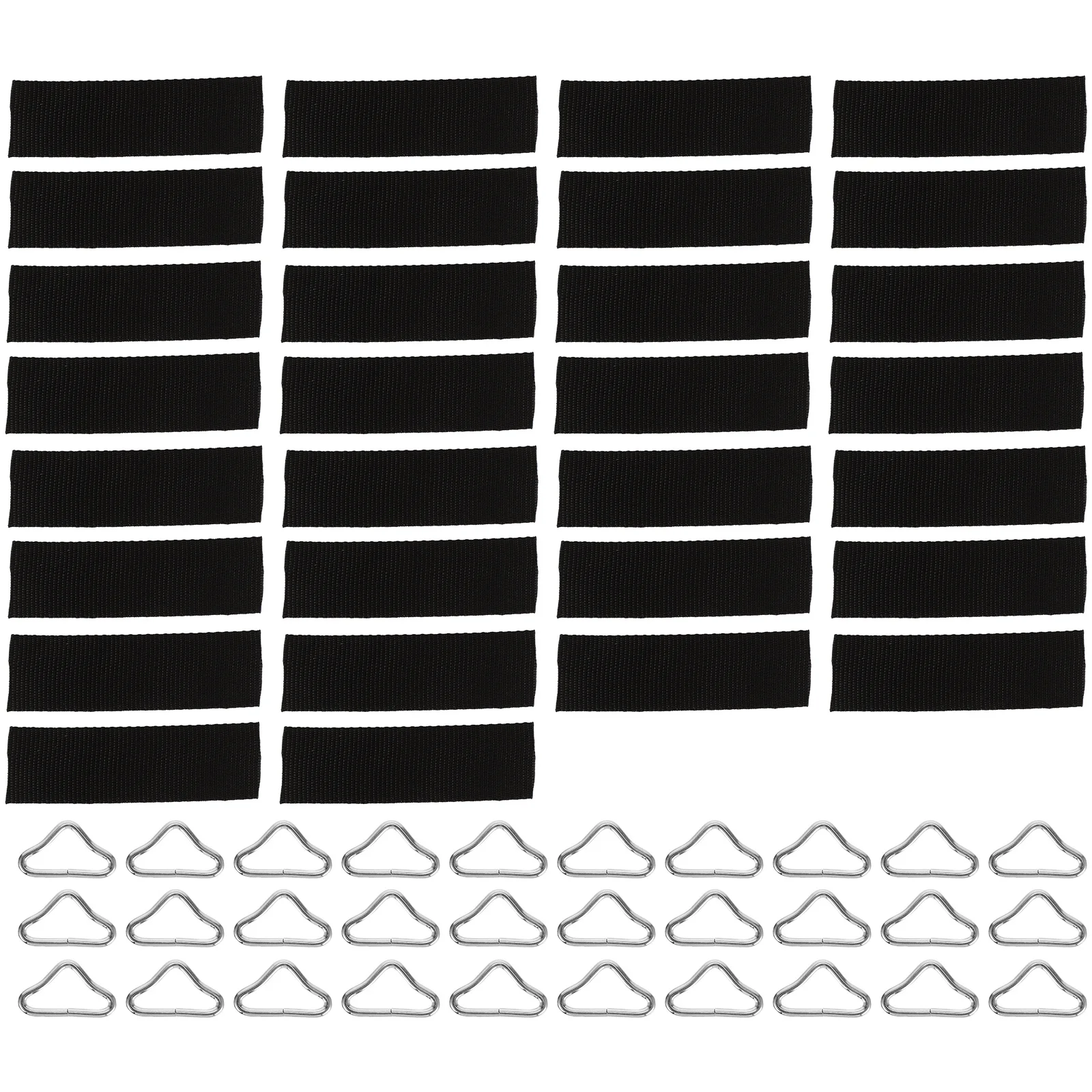 30pcs Trampoline Triangle Rings Replacement For Trampoline Triangle Ring Jumping Bed Bungee Mesh Cloth Outdoor Gear Repair