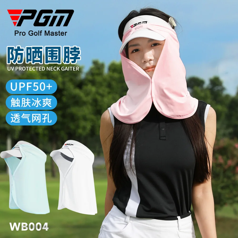 

PGM Golf Sunscreen Mask Women's Breathable Scarf Outdoor Ice Silk Face Mask Neck Protection Hat Curtain Caddy Headscarf All Size