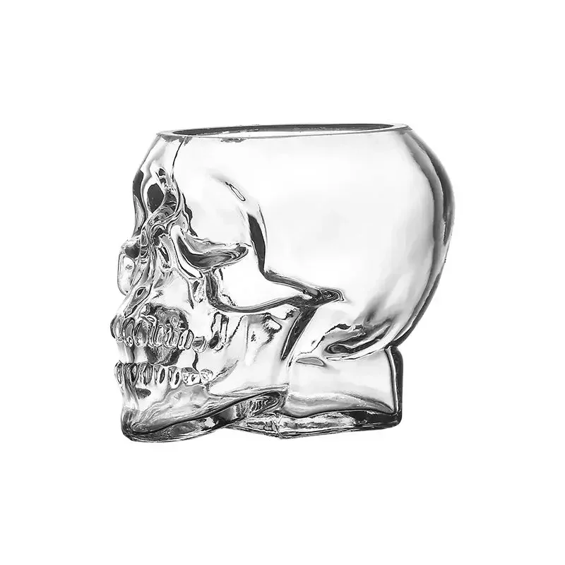 Halloween Household Skull Head Glass Teacup  Transparent Crystal Coffee Juice Mug Drinking Bar Club Whiskey Wine Beer Cup