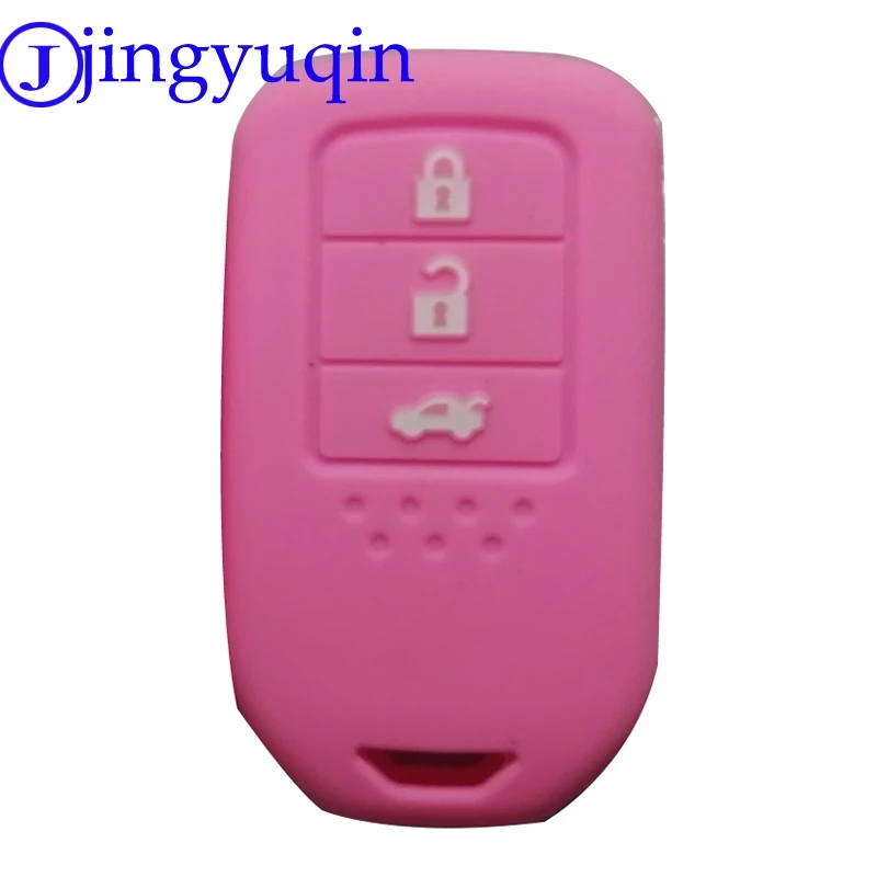 jingyuqin 3B Car Key Case Cover Silicone for Honda Accord 9 Crider City 2015 2016 HRV CRV Vezel Spirior Odyssey Civic Fit Jade
