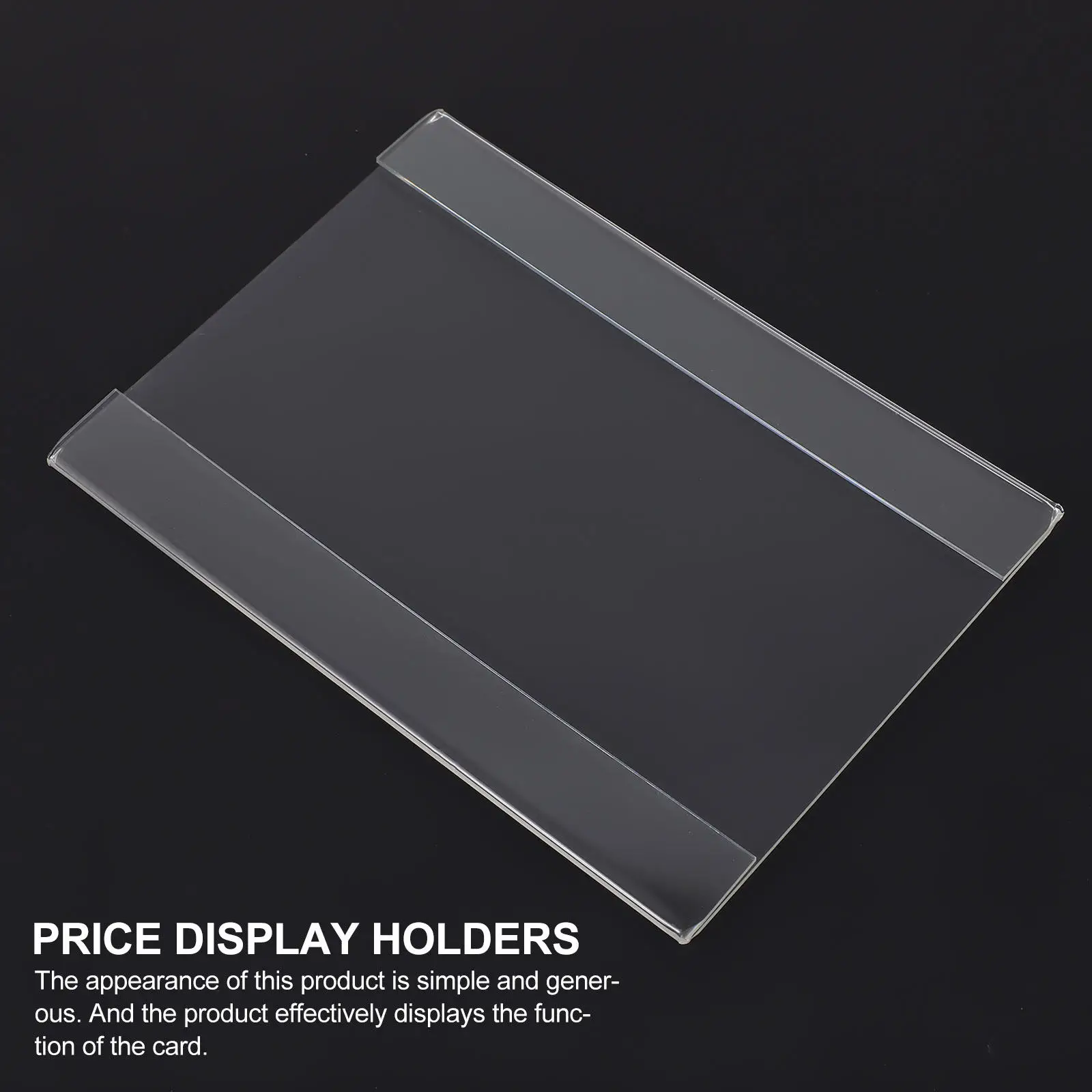 

5Pcs Clear Acrylic Price Display Holders for Shelf Label Sign Storage Lightweight Easy Stick Removable Retail Supermarket Table