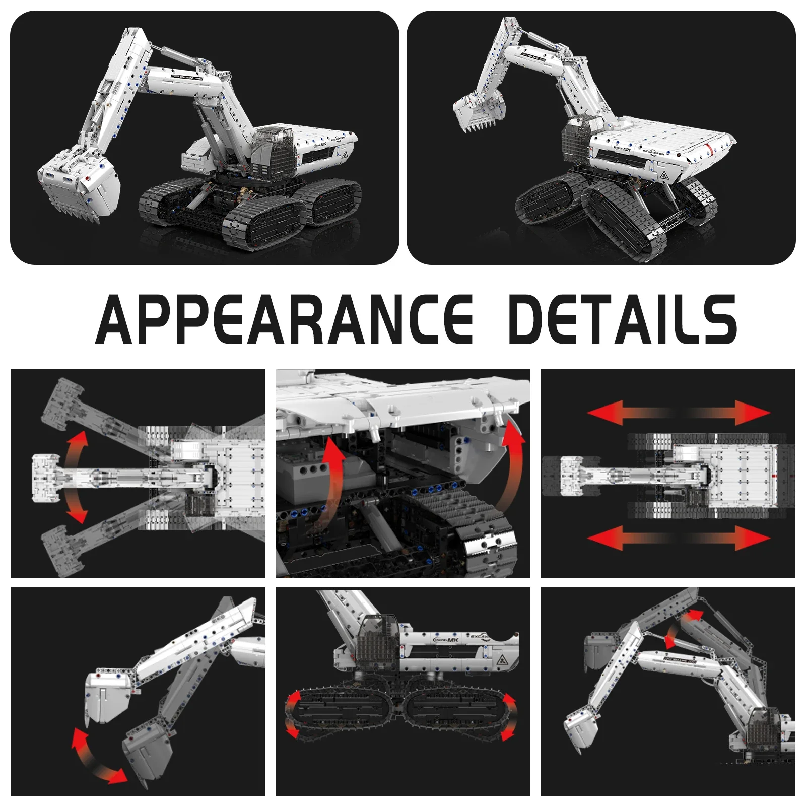 Mould King 17079 Sci-Fi Excavator Model Kit - 3195pcs DIY Engineering Building Set for Adults
