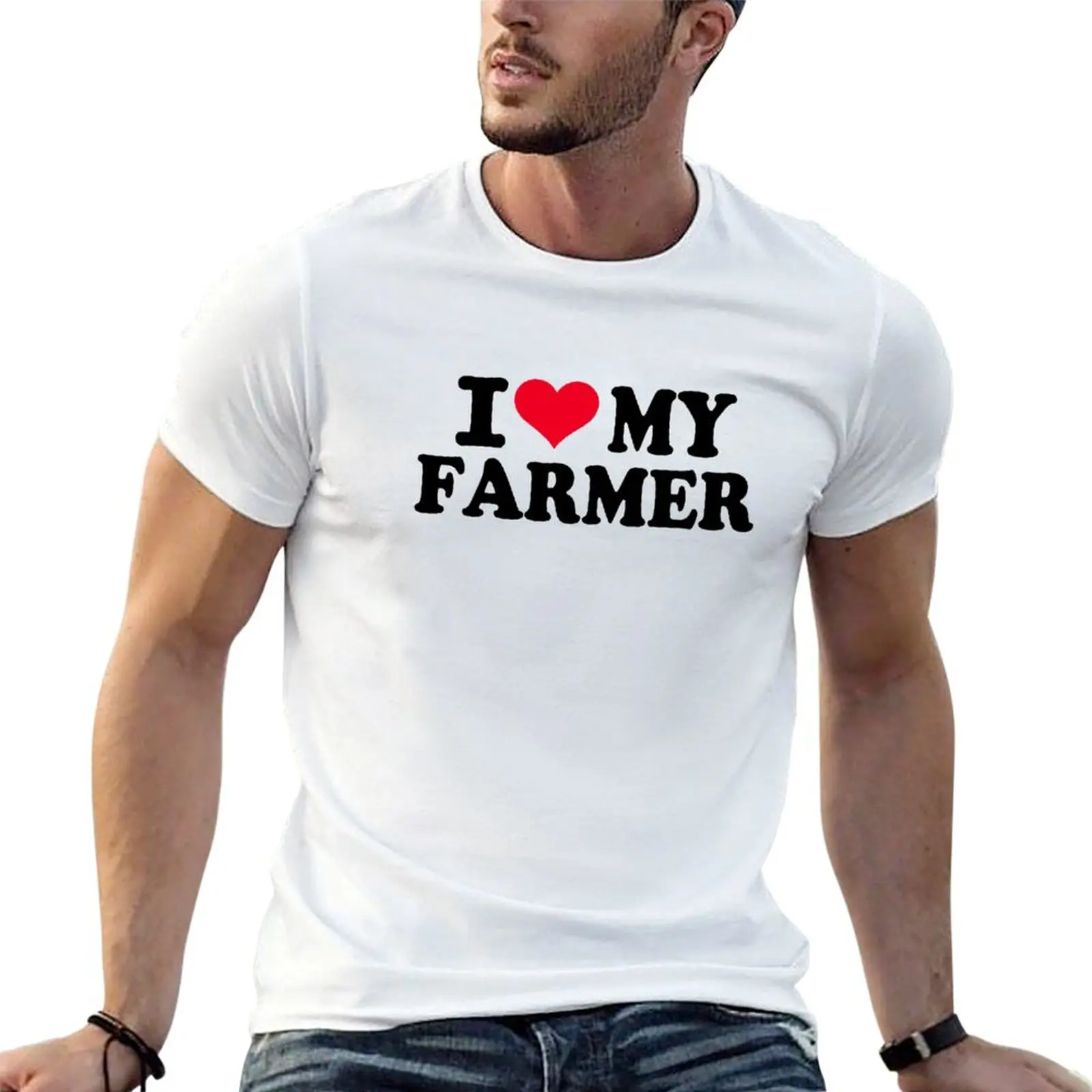 

I Farmer my funny cotton shirts love t T-Shirt t man designer shirt
