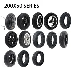 High Quality 200x50 Explosion-proof Electric Bike Scooter Tubeless Tyres  8 Inch Motorcycle Solid Wheel Tires Bee Hive Holes