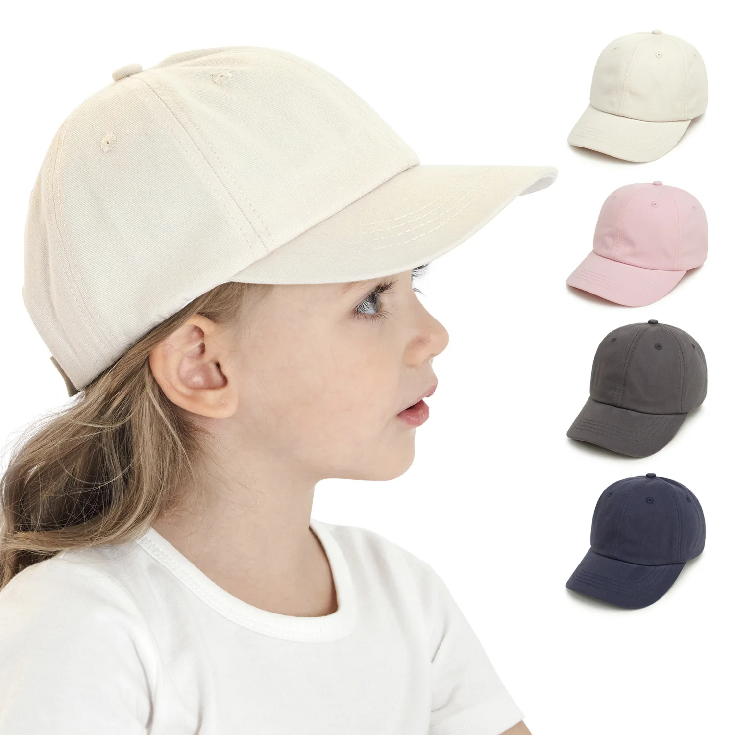 0 1 2 3 4 5 Years Old Baby Boy Girl Infant Trucker Sun Hat Toddler Baseball Cap with Snap Back image 5
