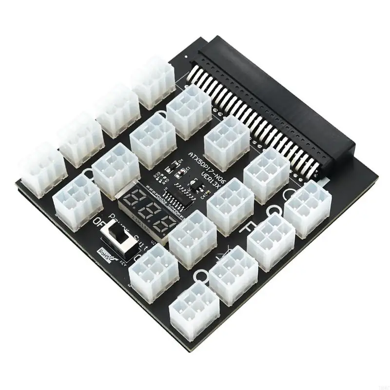 T8WC Power Supply Board 50Pin to 17 PCIe 6Pin Connector LED Display Module