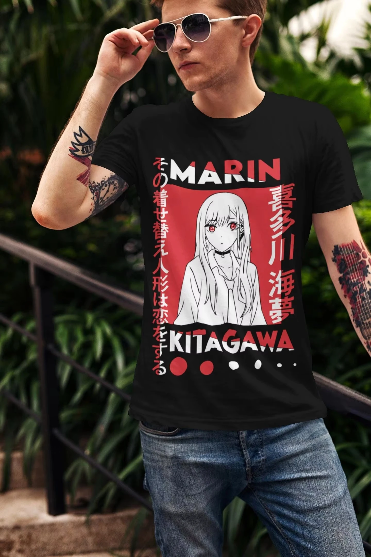 2026 Summer Anime My Dress-Up Darling Marin Kitagawa Graphic T-shirt Men Casual Harajuku Streetwear Short Sleeve Tee