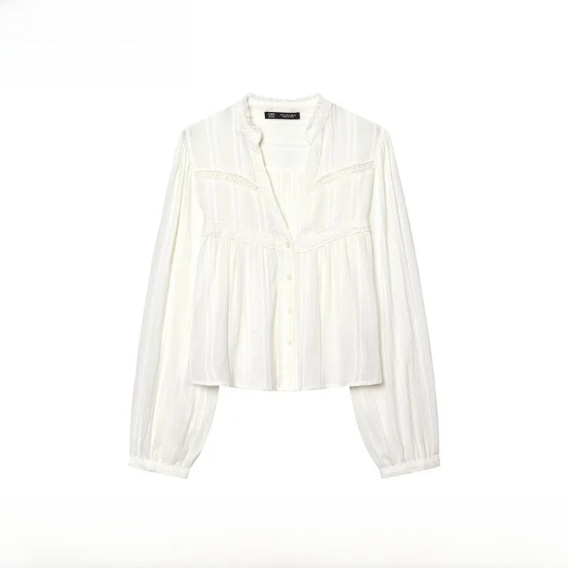 

Модная женская рубашка без рукавов с V-образным вырезом из полиэстера, в городском стиле, новая осенне-зимняя модель с цветочным декором ZR Trend