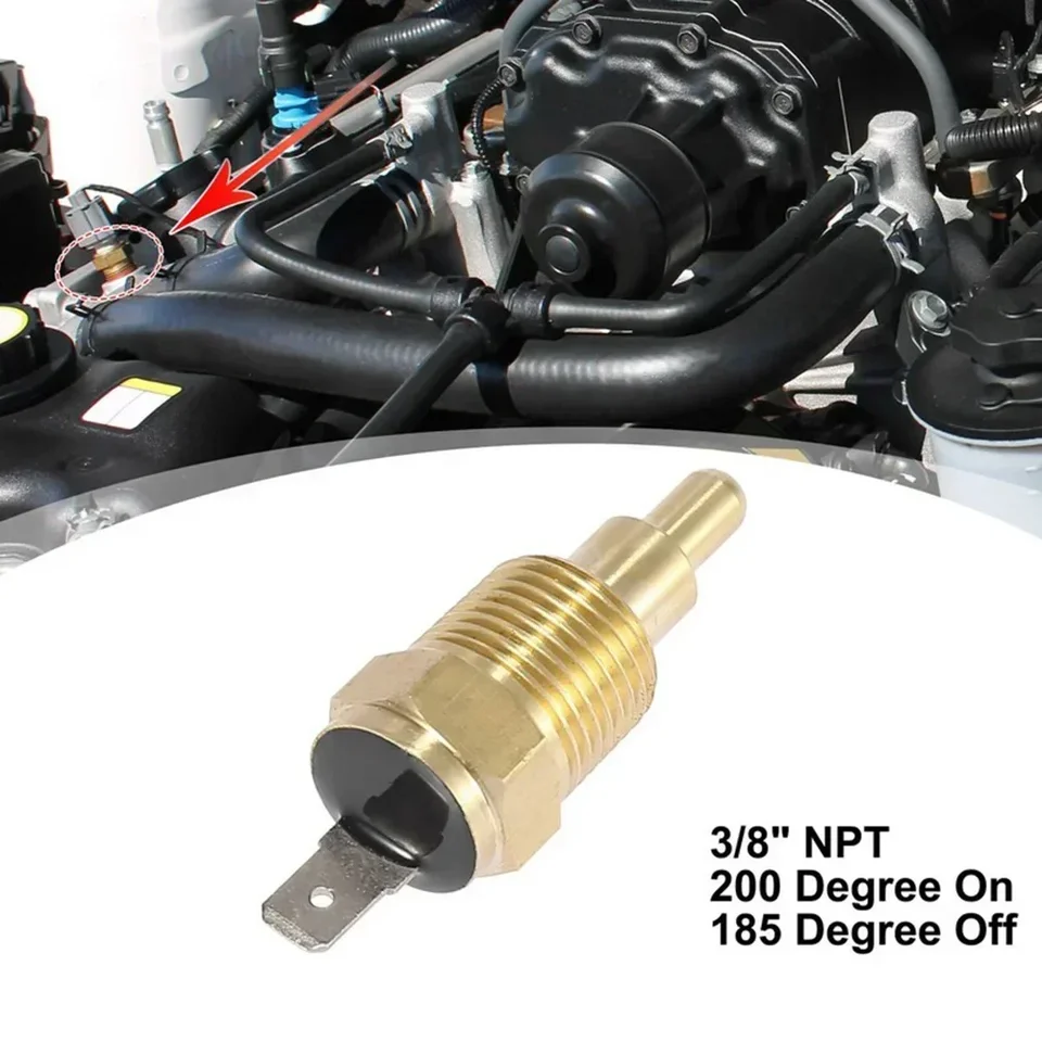Interrupteur De Température Radiateur Voiture Thermostat Ventilateur Auto - 3/8 NPT - 185/200°F - Universel Ventilateurs Auto Interrupteur De Température Radiateur Voiture Thermostat Ventilateur Auto - 3/8 NPT - 185/200°F - Universel Ventilateurs Auto