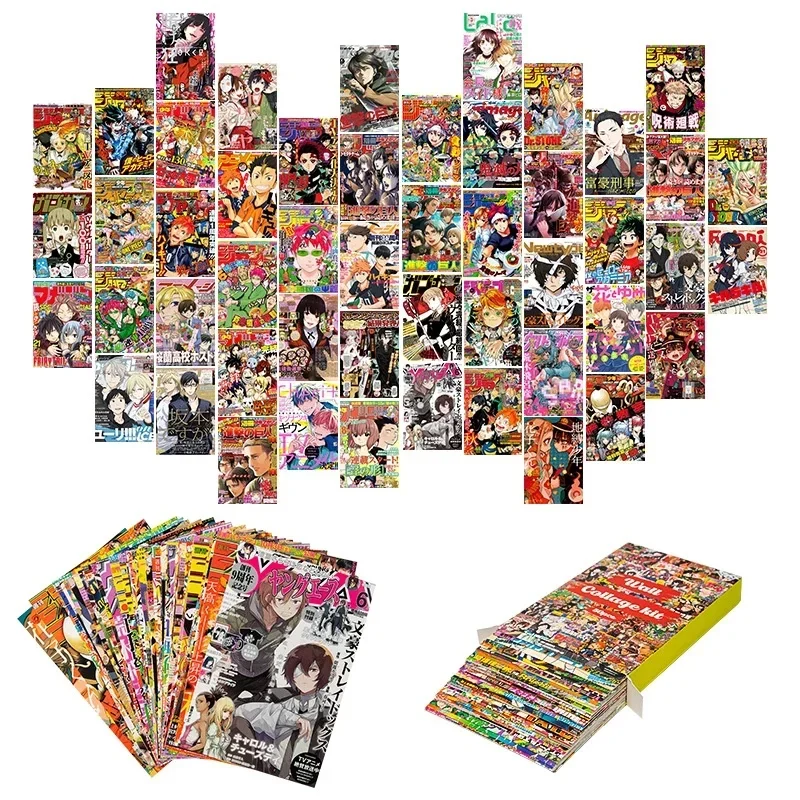 50PCS Hunter X Hunter 50Pcs Anime Manga Panels Poster Anime Wall Art Kit Bright Color Home Decor Anime Decor Demon Slayer