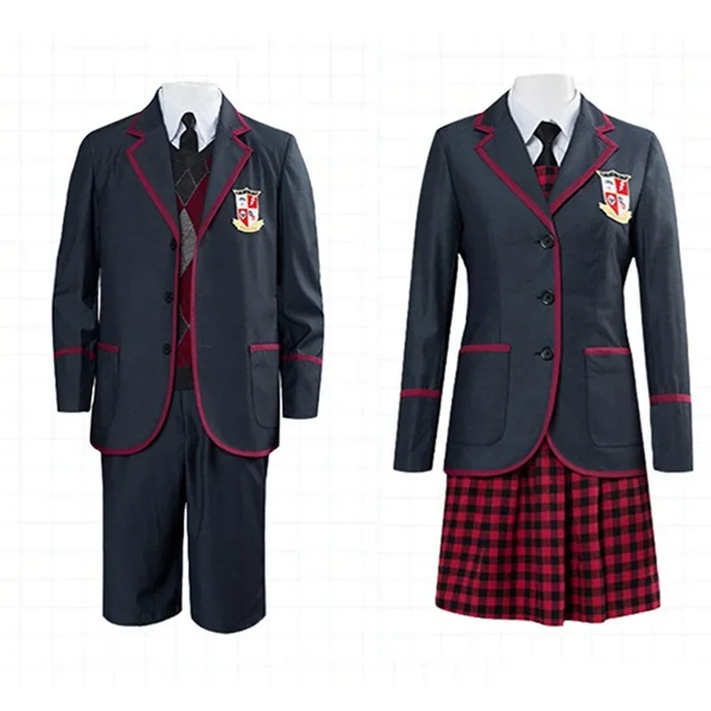

Umbrella Academy School Uniform Halloween Men Cosplay Anime Women Costume Students Cosplay Outfits Carnival Party Full Set