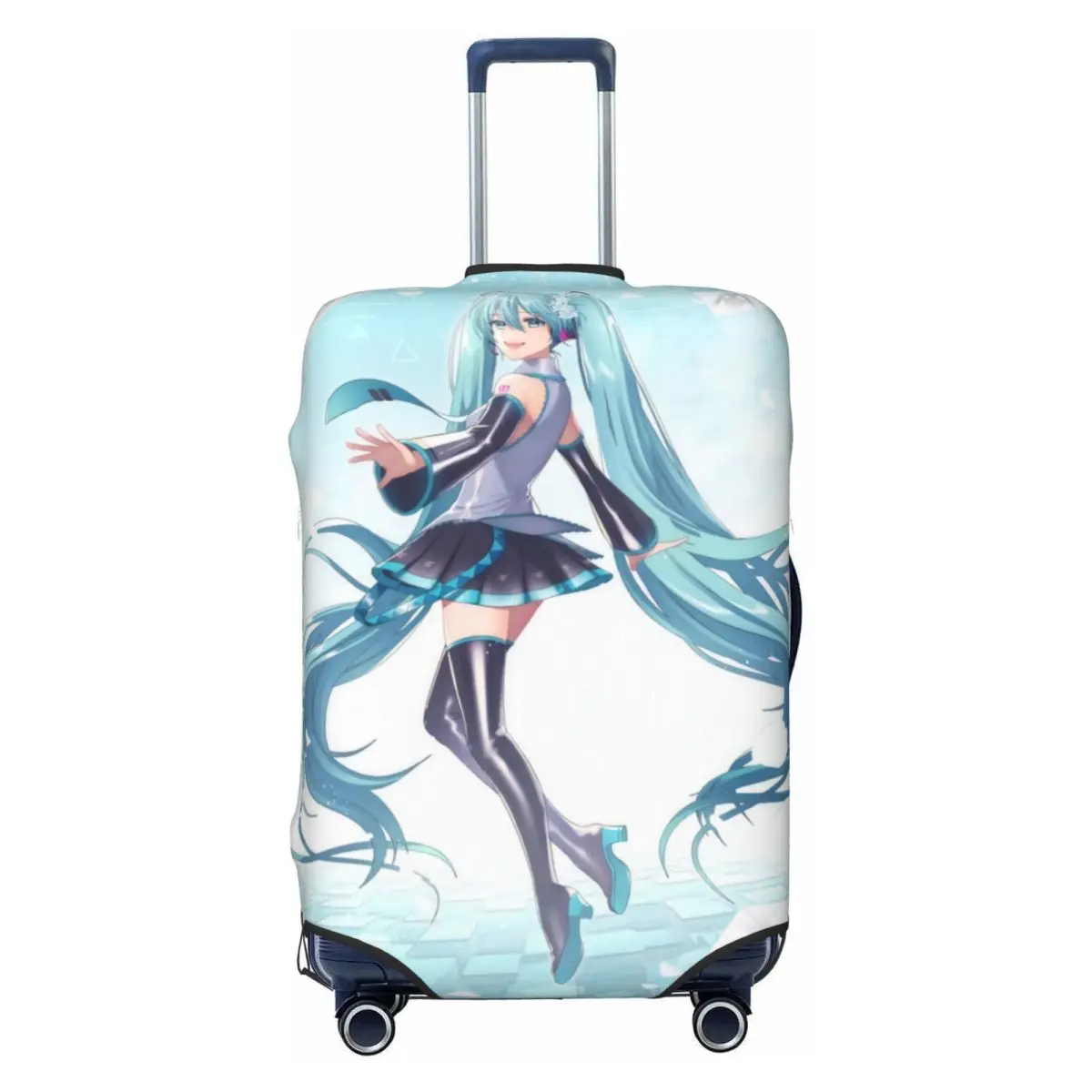 カスタム初音ミク-vocaloid-ロックアニメ旅行荷物カバー弾性スーツケースカバープロテクターフィット-18-32-インチ