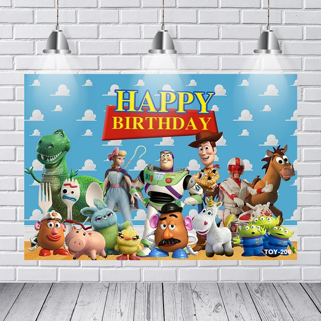 Personalized Toy Story Backdrop buy Banner, Birthday Photo Prop, Printed Toy Story Poster Boys, Party Ideas, Custom Backdrop