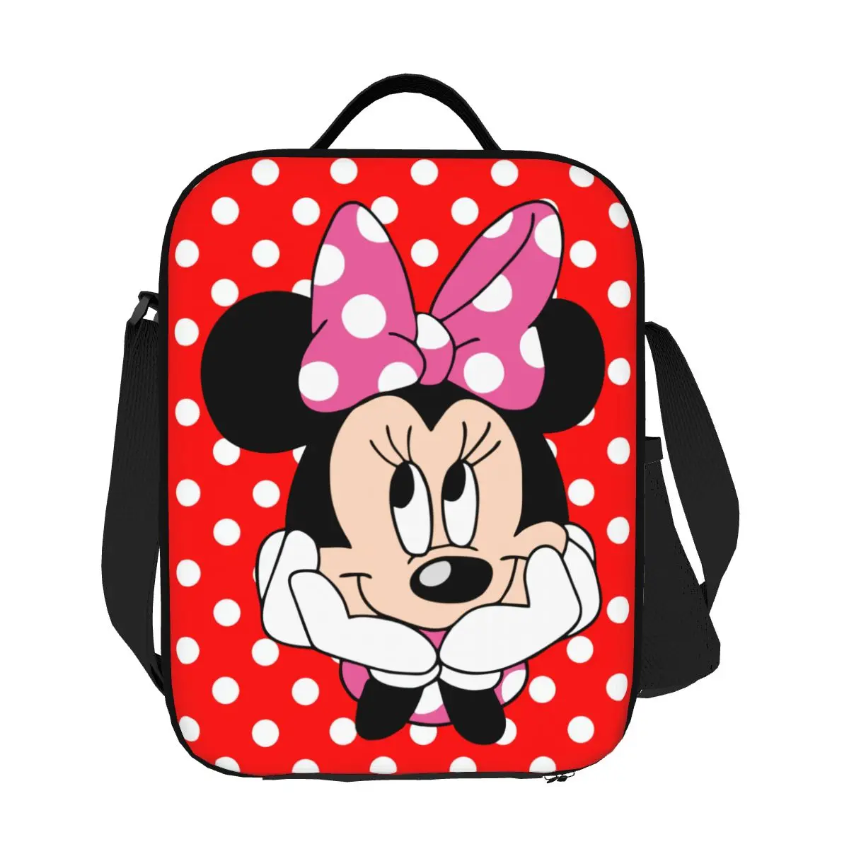 

Custom Comics Minnie Mouse Lunch Box Women Leakproof Cartoon Cooler Thermal Food Insulated Lunch Bag Kids School Children