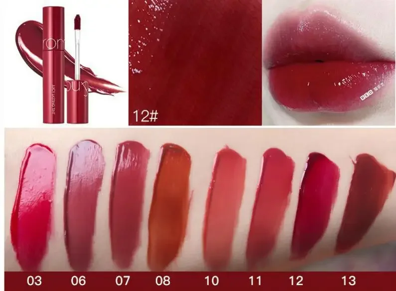 Romand Juicy Lasting Tint Lip Glaze Women Beauty Liquid Lipstick Lipgloss Lip Makeup Professional Cosmetic Silky Smooth