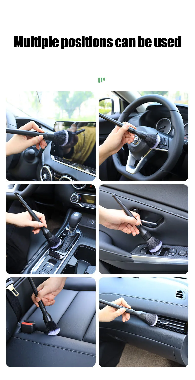 4/5-teiliges Detailbürsten-Set für die Reinigung von Fahrzeuginnenräumen, Fugenbürsten, ultra-weiche Reinigungsbürste für Autos, Werkzeug für die Fahrzeugpflege und Autowäsche – Detail 11