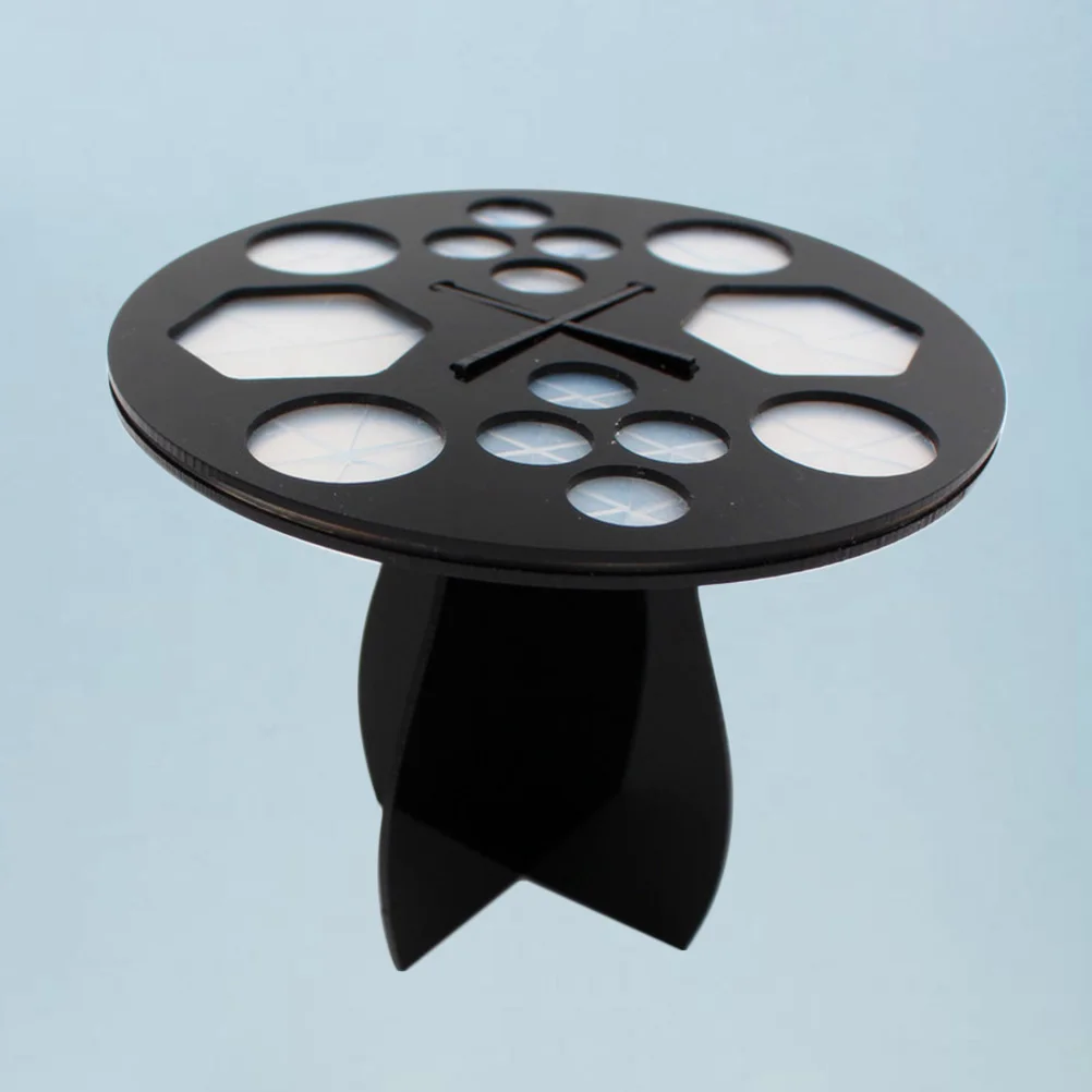 

1pc Makeup Brush Holder Round Acrylic Drying Rack Lightweight Storage Organizer Air Dry Nail Art Brushes Travel Friendly Black