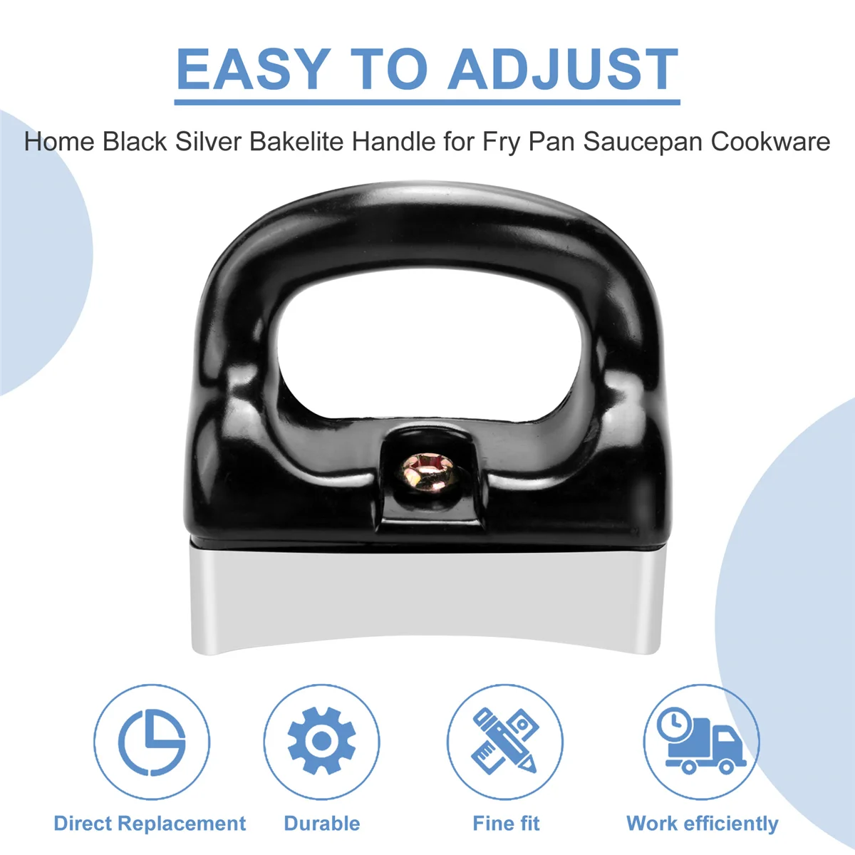ホームブラックシルバーベークライトハンドル、フライパン鍋、調理器具
