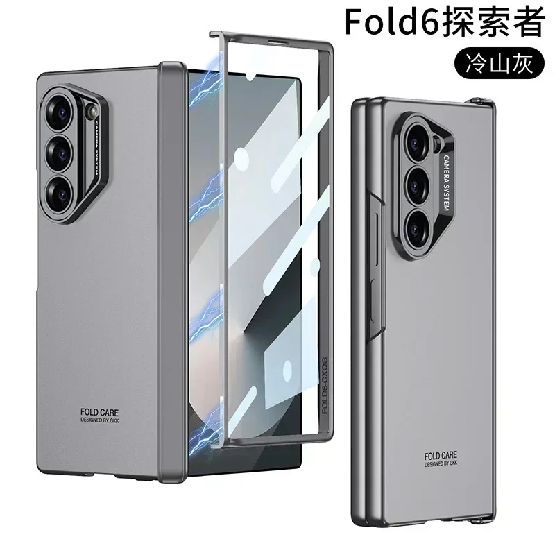 Cases For Samsung Galaxy Z Fold6 Phone Case Magnetic Hinge Shell Membrane Integrated ZFold 6 Folding Ultra-Thin Lens Full Cover