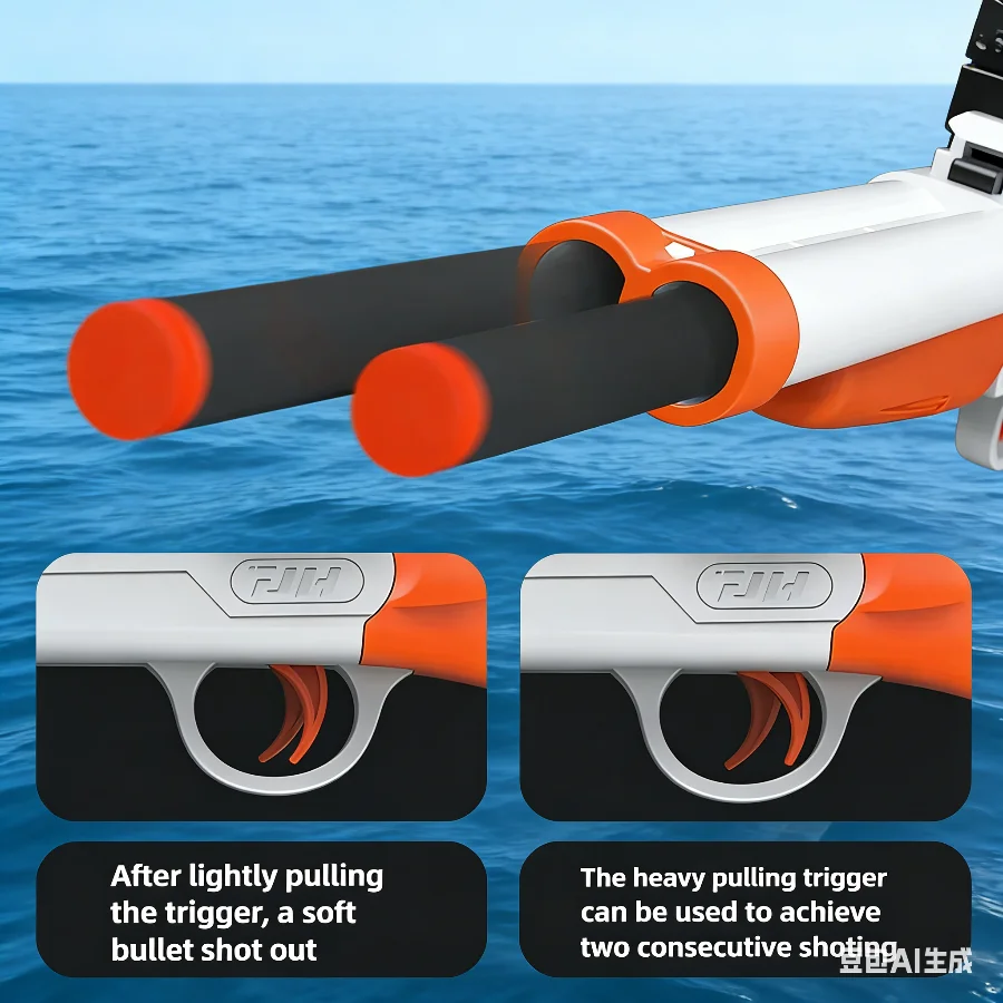 Double Barreled Toy Gun S686 Rifle Dual Soft Bullets Airsoft Launcher Outdoor Sports Game Pistola Shot Gun Weapon for Kids Gift view 3