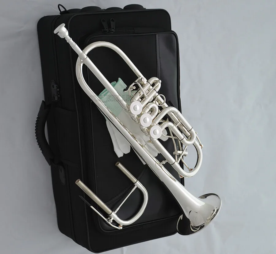 

Professional Silver Plated Rotary Valve Bb Trumpet Upper Register Key New 2025