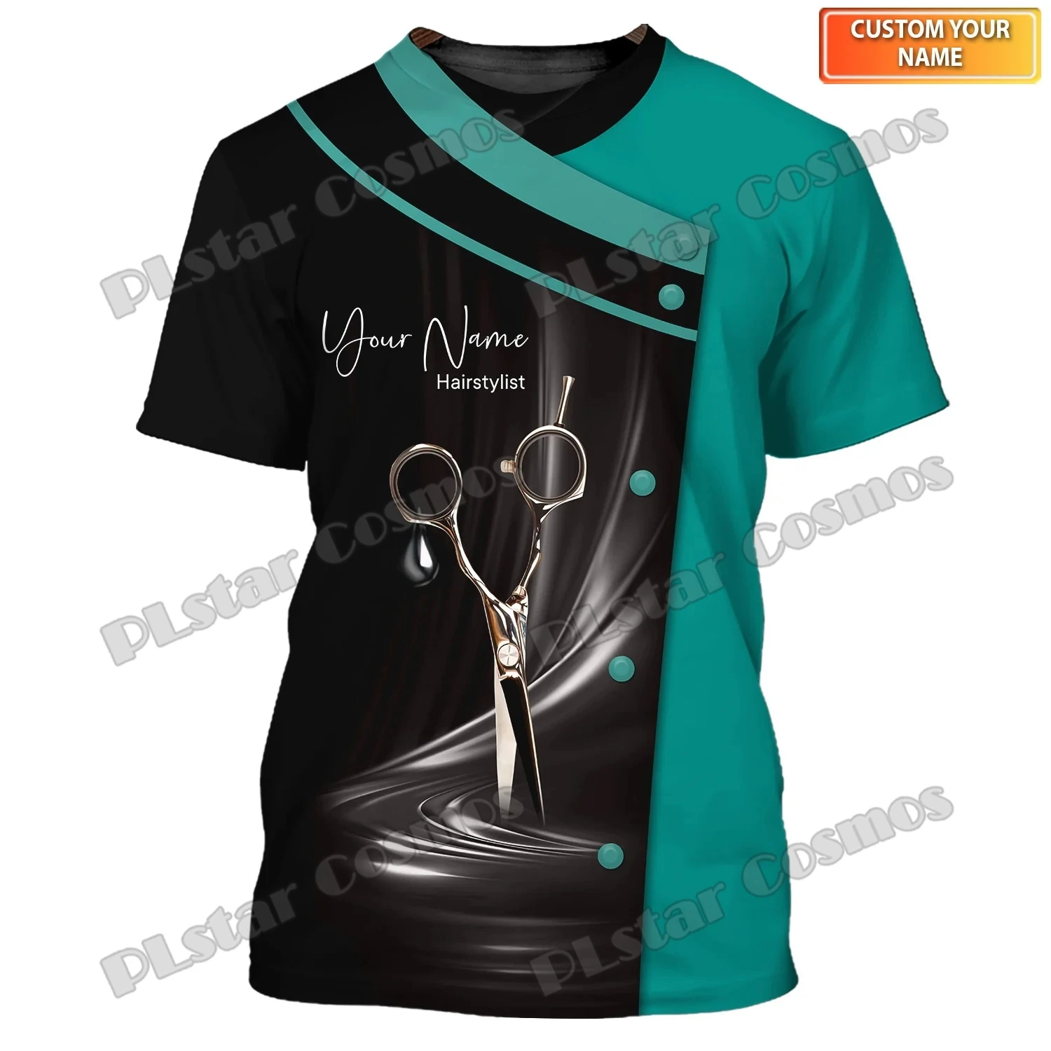 

Fashion Hairstylist T Shirt Barber Pattern Custom Name 3D Printed Mens t shirt Summer Unisex Casual Tee [Non Workwear] DW227