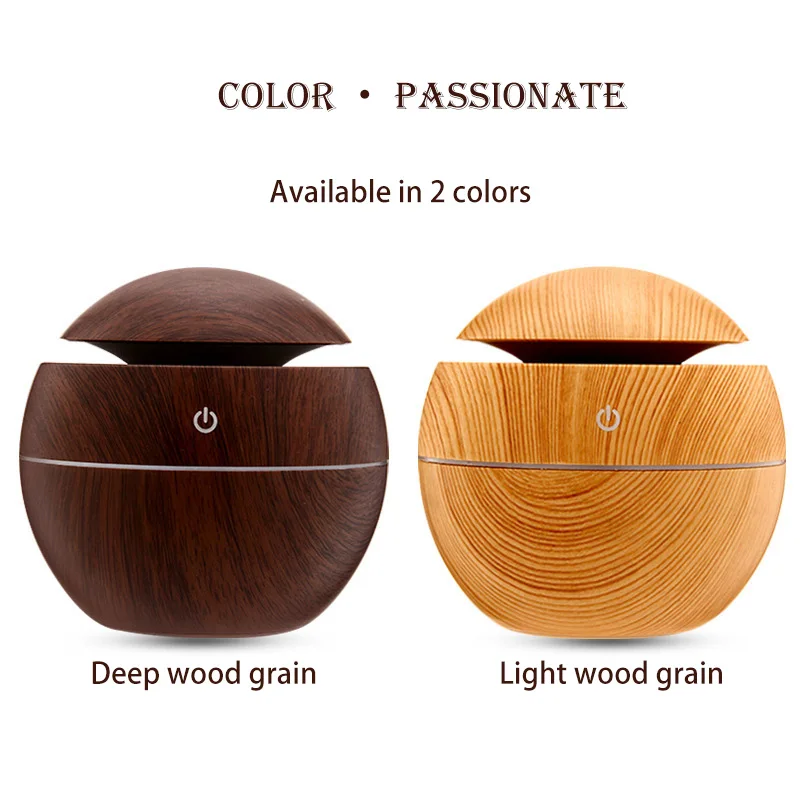 مرطب فطر كروي صغير فطر إبداعي من الحبوب الخشبية مرطب للسيارة مرطب بخاخ هواء ضباب عالي كتم