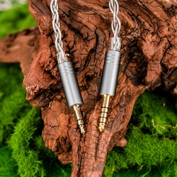 HiFi headphone cable detachable 5N high-purity silver plated copper replacement in ear monitoring high fidelity audio connector