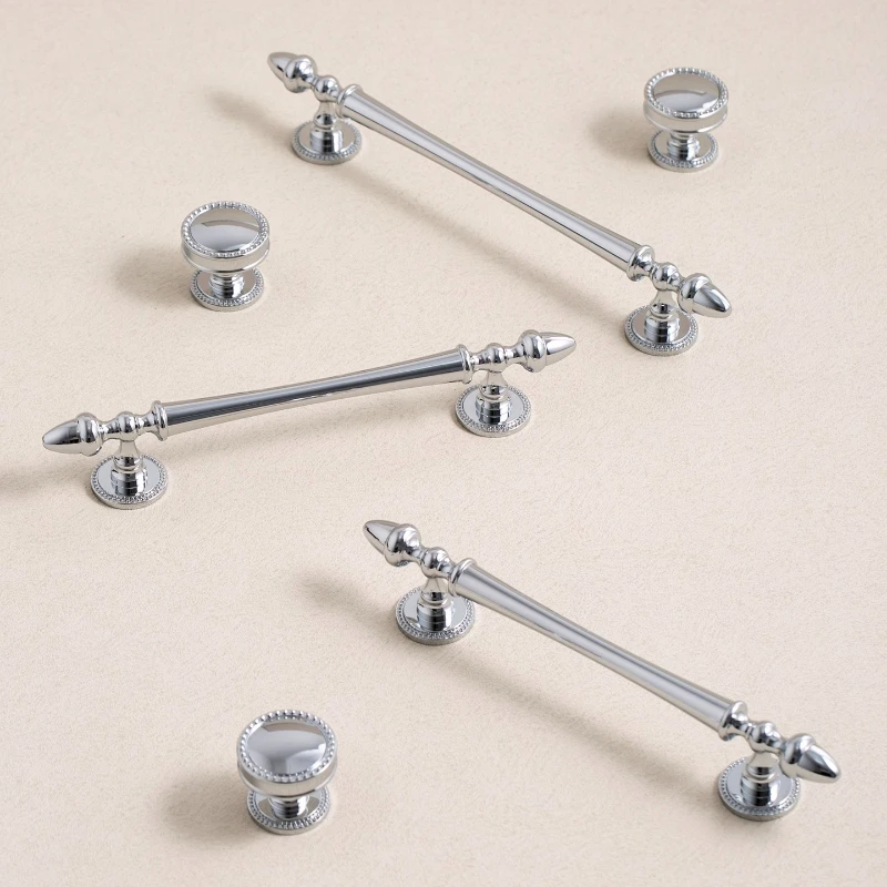 

Твердая дверная ручка и ручка с серебряным покрытием, латунные ручки для ящиков, Т-образная стойка, фурнитура для спальни, кухни, шкафа, мебель для ванной комнаты