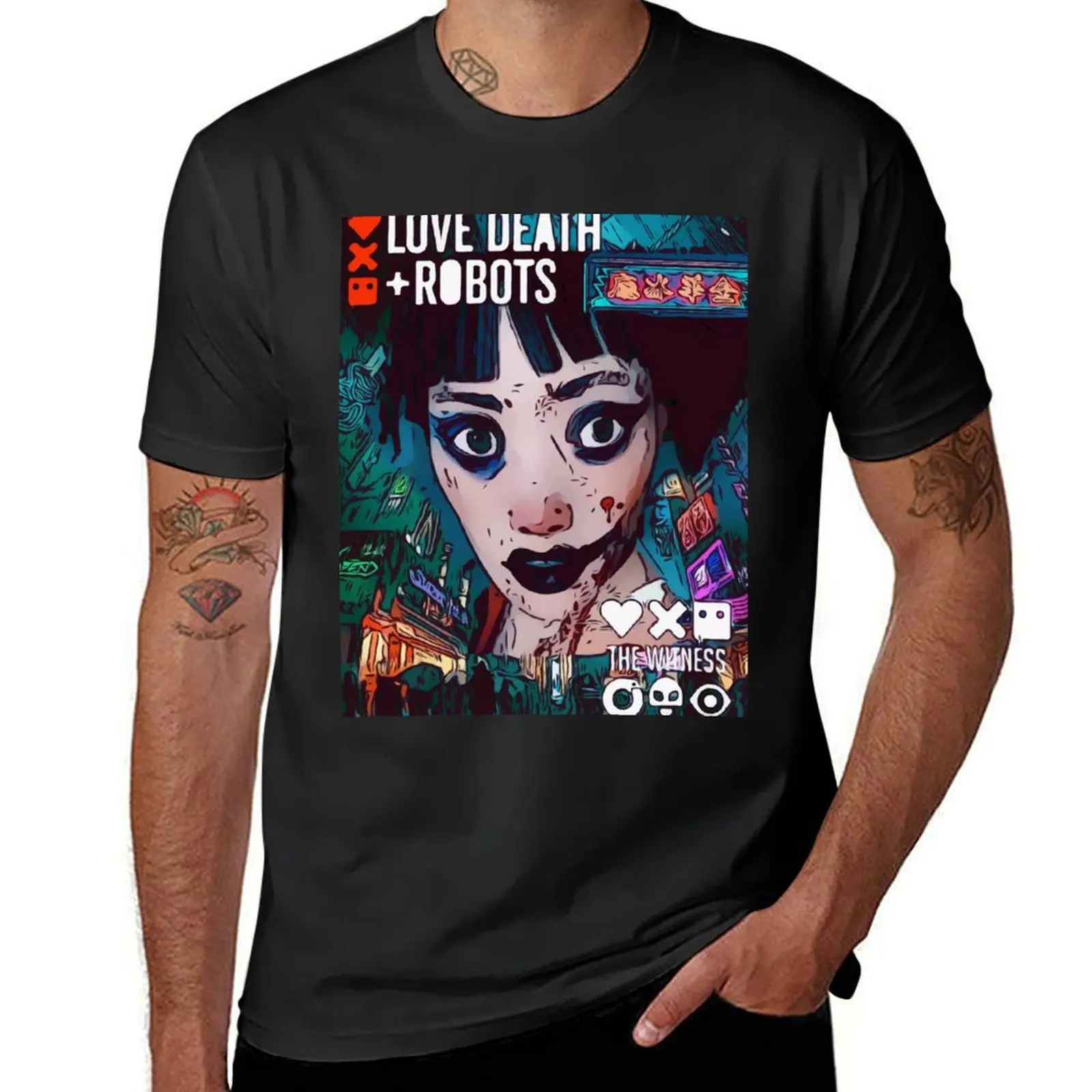 

Love death & robots - The Witness T-Shirt funnys vintage clothes mens workout shirts