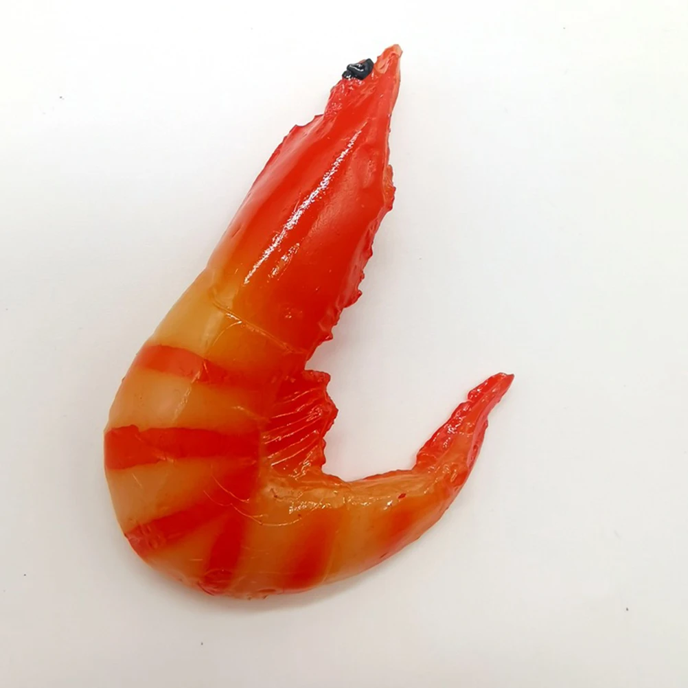 

5Pcs Simulation Shrimp Decor Creative Lifelike Photo Props for Decoration and Teaching Tools Random Color