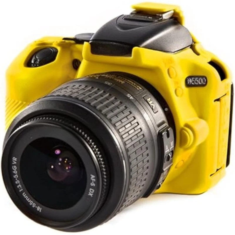 

For Nikon D5500/D5600 Protective camera silicone cover Bag Soft Housing Rubber Body Skin + Tempered Glass LCD Protective Film