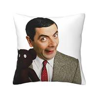 Mr. Bean With Teddy Bear Rowan Atkinson Home Sofa Car Cushion Cover Pillowcase Design With Teddy Bear Wall Jacket Cap Stationary