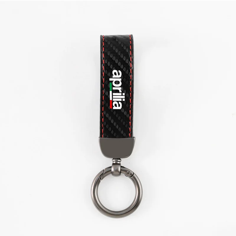 Leather Motorcycle KeyChain High-Grade Carbon Fiber For Aprilia RSV4 RS660 Tuono 660 RSV1000/R Caponord 1200 Accessories