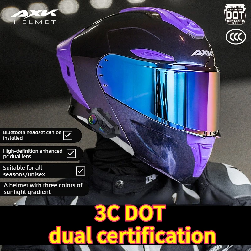 

Мотошлем с сертификацией 3C DOT, откидной, полноразмерный, универсальный для мужчин и женщин, подходит для всех сезонов, обеспечивает безопасность.