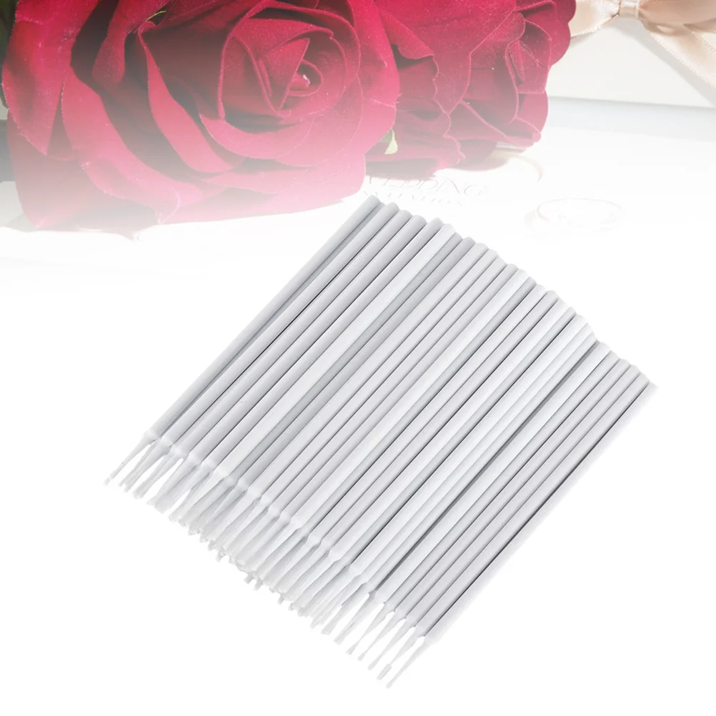 100개 일회용 마이크로 어플리케이터 브러쉬 네일 아트 공예 프로젝트용 청소 면봉 살롱 가정용 구부릴 수 있음
