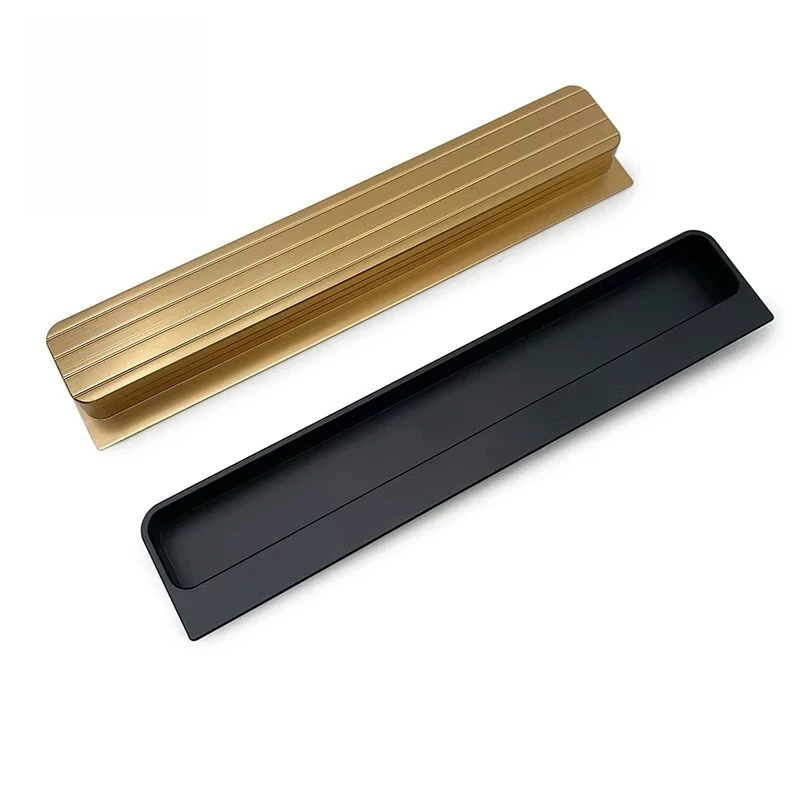Tiradores ocultos largos de estilo moderno, perfil de aluminio, armario de cocina, muebles, armario para hoteles, armarios económicamente