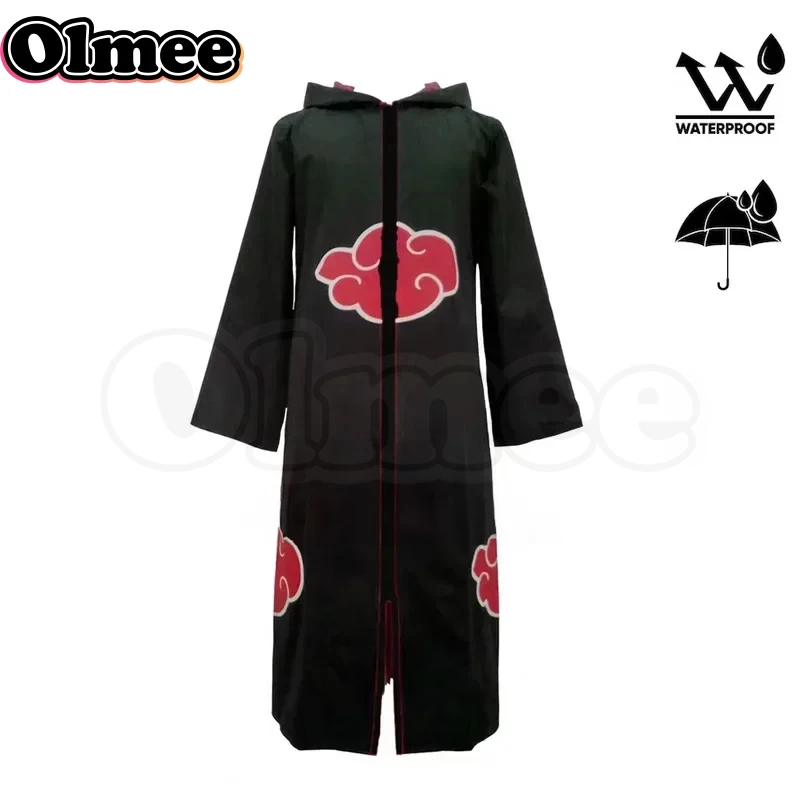 [Olmee] Akatsuki Taka Hebi Raincoat Pain Obito Cosplay Costume Ninja Sasuke Nagato Konan Dawn Waterproff Hoodie Cloak Cape Anime