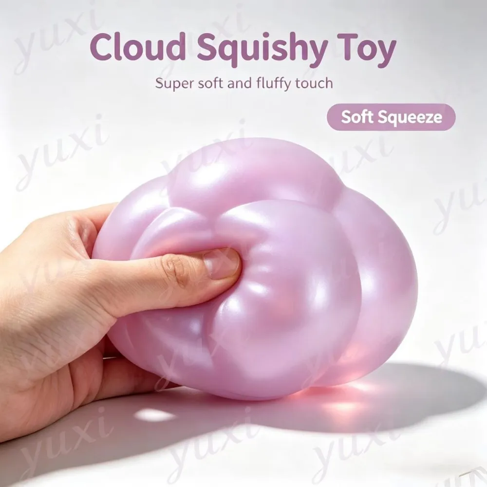  Aesthetic Purple Cloud Squishy Slow Rising Fidget Toy Calming Sensory Toy Ideal Christmas Birthday Gift for Friends Family