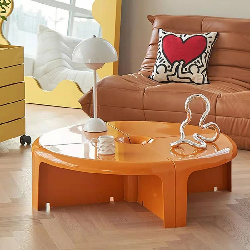 Light luxury combination coffee table household simple coffee table round table