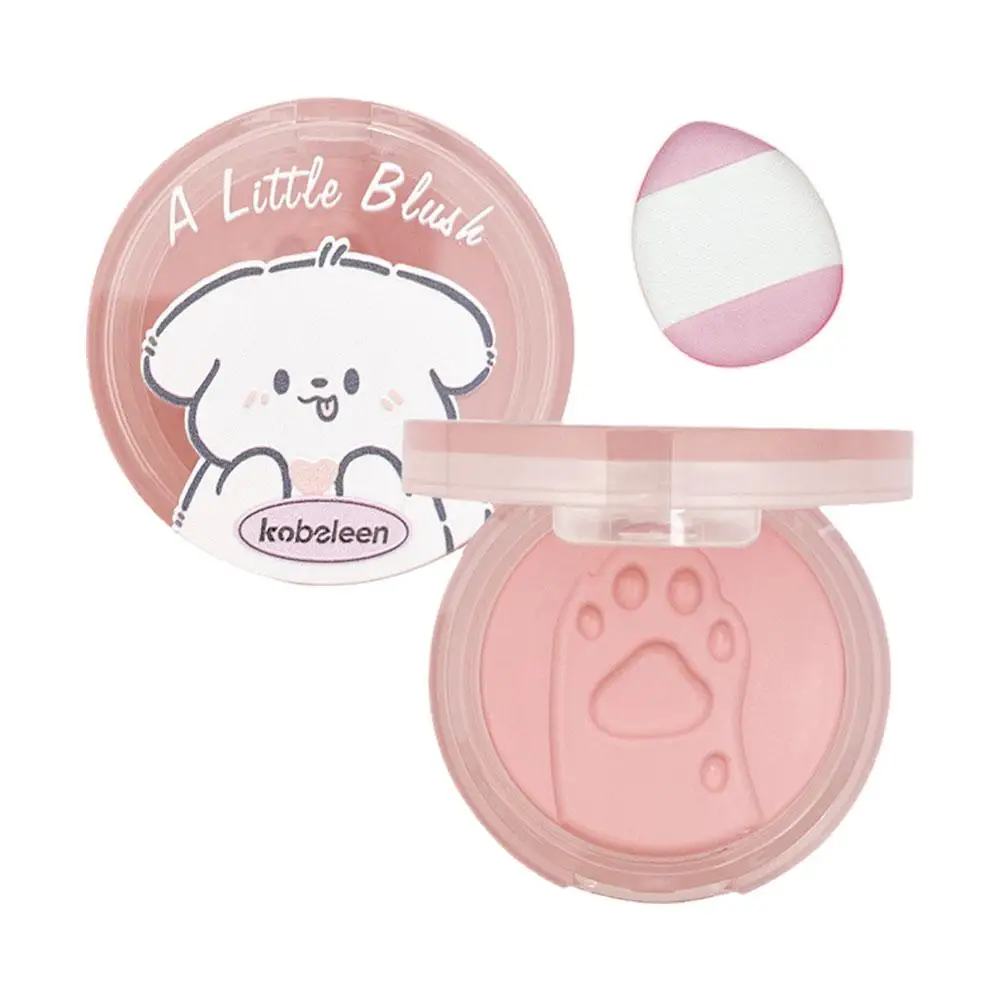 Blush de maquiagem para meninas, cosméticos de rosto longo, blush de bochecha, foot print, doce coreano, duradouro, fofo, O4w8