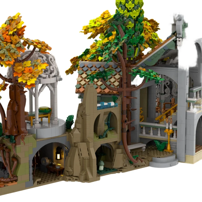 MOC-234524 1027 Uds. Castillo de película de fantasía bloques de construcción juguetes para niños regalo de cumpleaños de Navidad modelo adulto adorno de escritorio